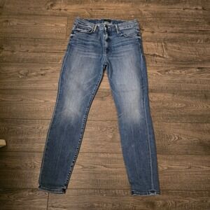 MOTHER The Looker Ankle Jeans Womens Size 31 Mid Wash Denim Skinny Fit